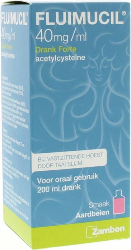 Fluimucil Drank Forte 40mg/ml 4% - 1 x 200 ml