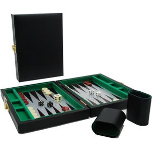 Hot Games Backgammon Koffer Magnetisch Zwart 23x17