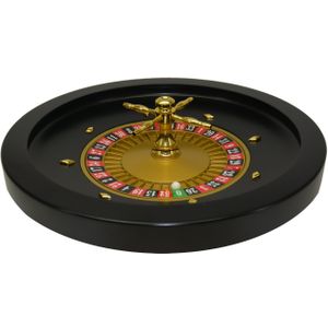 Roulette bak 52 cm.Zwart Hout MDF/ kogel
