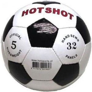 Hot sports Voetbal hot-shot wit zwart maat 5