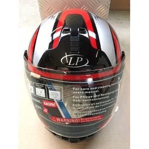 LP Integraalhelm xl 61cm race roodzilver