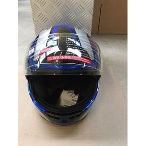 LP - Integraalhelm - Blauw/Zilver - Materiaal: Kunststof