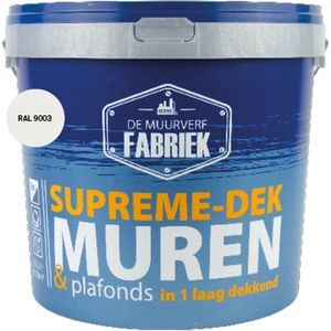 Supreme-dek | RAL 9003 | 10 liter | DE MUURVERFFABRIEK