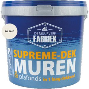 Supreme-dek | RAL 9010 | 10 liter | DE MUURVERFFABRIEK