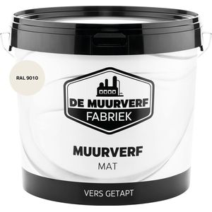 MUURVERF | RAL 9010 | 10 liter | DE MUURVERFFABRIEK