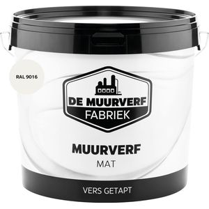 MUURVERF | RAL 9016 | 10 liter | DE MUURVERFFABRIEK