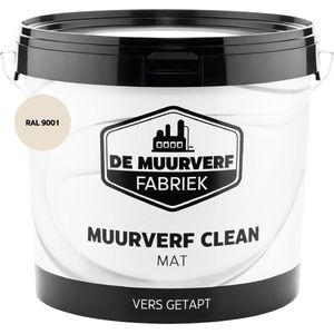 MUURVERF CLEAN | RAL 9001 | 10 liter | DE MUURVERFFABRIEK