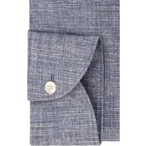 John Miller - Overhemd - Blauw - Katoen