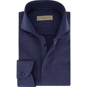 John Miller - Overhemd - Donkerblauw - Katoen - Tailored Fit