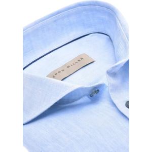 John Miller - Overhemd - Lichtblauw - Linnen