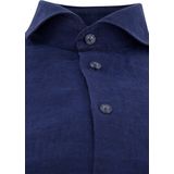 John Miller - Business Overhemd - Donkerblauw - 100% Linnen - Tailored Fit