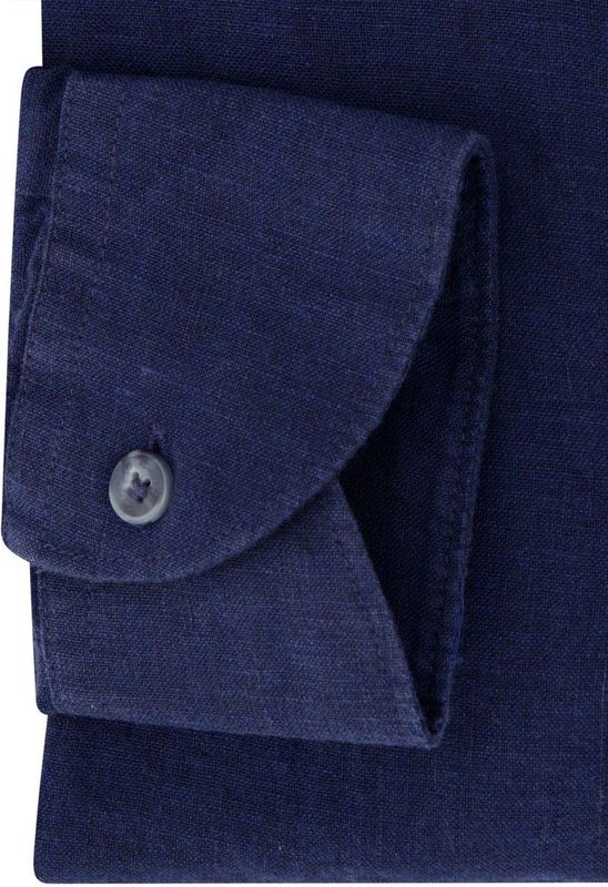 John Miller - Business Overhemd - Donkerblauw - 100% Linnen - Tailored Fit