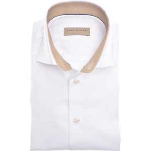 John Miller - Tailored Fit - Overhemd - Wit - Katoen