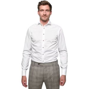 Overhemden - Lange Mouw - Katoen - Poplin - Cutaway Kraag - Zonder Borstzak