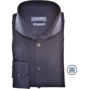 Ledub - Business Overhemd - Navy - Effen Katoen