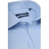 Ledub - Blauw Fantasie - Overhemd - Lichtblauw met Wit Mini Dessin - Strijkvriendelijk