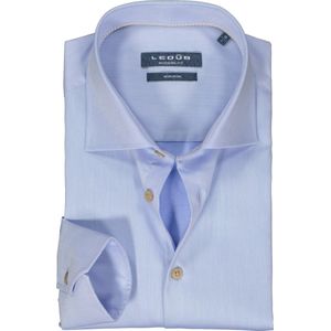 Ledub modern fit overhemd, structuur, lichtblauw