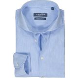 Ledub - Modern Fit Overhemd - Lichtblauw - Linnen/Katoen