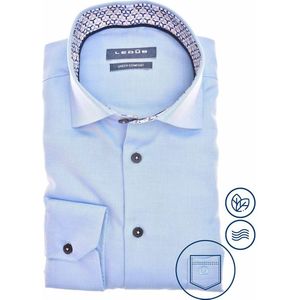 Ledub - Modern Fit - Overhemd - Lichtblauw - Strijkvriendelijk