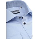 Ledub - Modern Fit Overhemd - Lichtblauw - Popeline - Strijkvrij