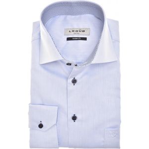 Ledub - Modern Fit Overhemd - Lichtblauw - Popeline - Strijkvrij