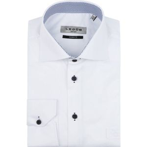 Ledub - Modern Fit Overhemd - Lichtblauw - Poplin - Strijkvrij