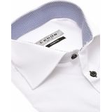 Ledub - Modern Fit Overhemd - Wit - Poplin - Strijkvrij