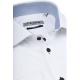 Ledub - Modern Fit Overhemd - Wit - Poplin - Strijkvrij