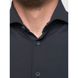 John Miller - Overhemd - Blauw - Polyamide - Slim-Fit