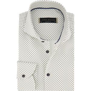 John Miller - Overhemd - Groen Geprint - Katoen