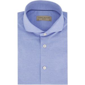 John Miller - Overhemd - Blauw - 100% Katoen - Slim Fit