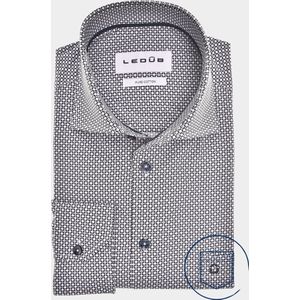 Ledub - Overhemd - Donkerblauw - Katoen - Normale Fit