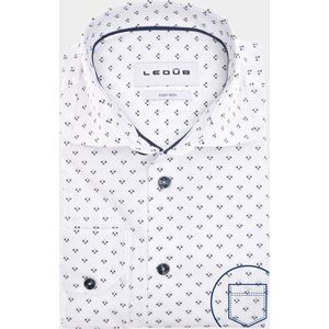 Ledub - Business Overhemd - Wit - 100% Katoen - Moderne Pasvorm