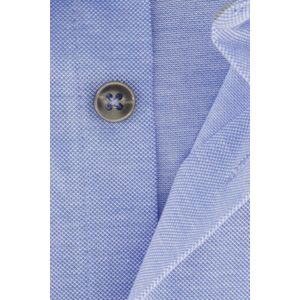 Ledub - Modern Fit - Overhemd - Lichtblauw Gemeleerd - 100% Katoen