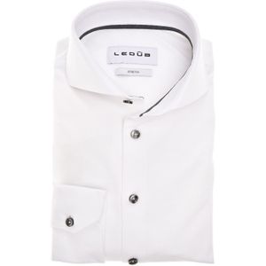 Ledub - Overhemd - Effen Wit - Katoen - Slim Fit