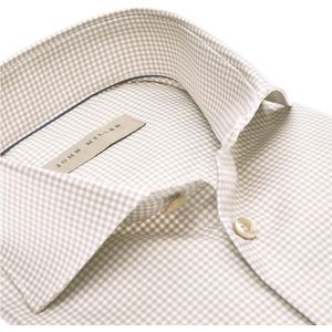 John Miller - Overhemd - Lichtbruin - Katoen