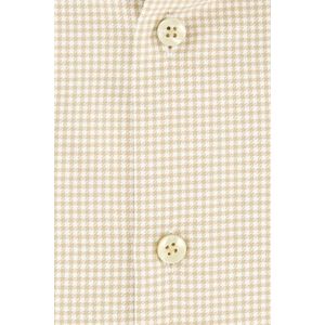 John Miller - Geruit Overhemd - Bruin - Katoen - Normale Fit