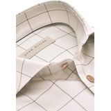 John Miller - Lichtbruin Geruit Overhemd - Strijkvrij - 100% Katoen