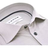 Ledub - Modern Fit Overhemd - Donkerblauw met Rood en Wit Dessin - Strijkvriendelijk