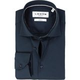 Ledub - Modern Fit Overhemd - Donkerblauw - Popeline - Strijkvriendelijk