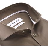 Ledȗb Overhemd groen, Effen