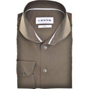 Ledȗb Overhemd groen, Effen