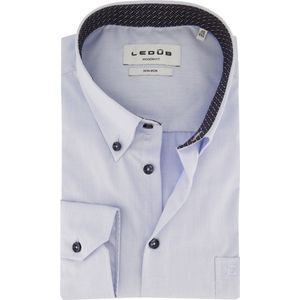 Ledub - Modern Fit - Overhemd - Lichtblauw - Katoen - Strijkvrij