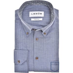 Ledub - Modern Fit - Overhemd - Donkerblauw - Katoen