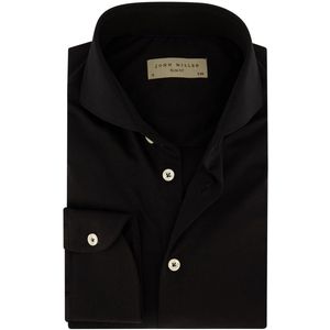 John Miller - Overhemd - Zwart - Katoen - Slim Fit