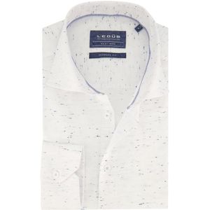 Ledub - Modern Fit - Overhemd - Wit - 100% Katoen - Geprint