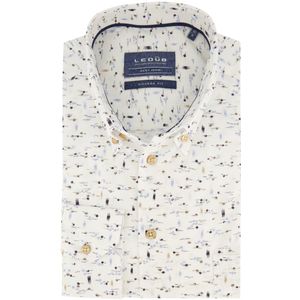 Ledub - Overhemd - Wit - 100% Katoen - Normale Fit - Button Down