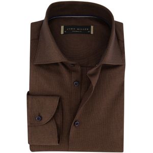 John Miller - Overhemd - Bruin - Katoen