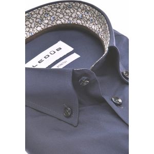 Ledub - Overhemd - Donkerblauw - Katoen - Normale Fit