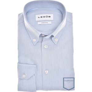 Ledub - Overhemd - Lichtblauw - Button Down - Normale Fit